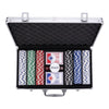 Set de poker dans un coffret en argent - 300 jetons