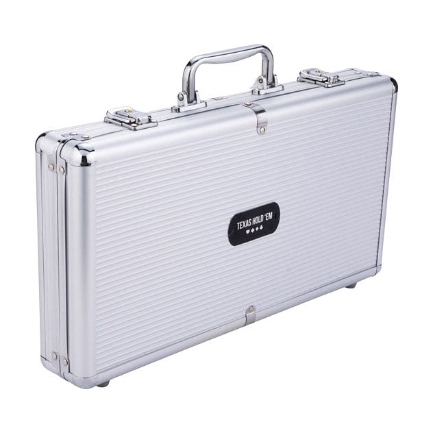 Set de poker dans un coffret en argent - 300 jetons