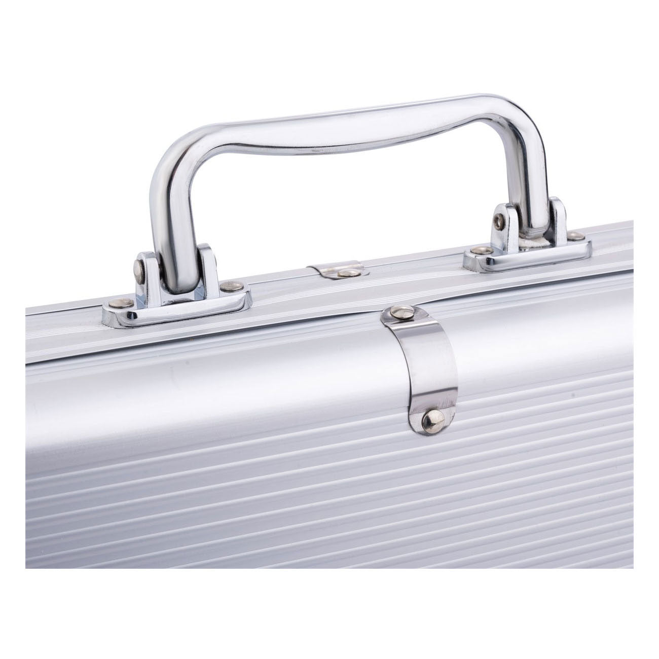 Set de poker dans un coffret en argent - 300 jetons