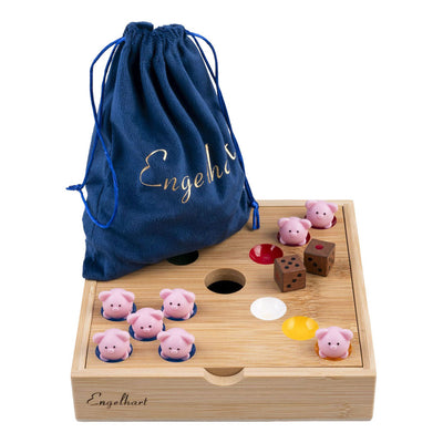 Jeu de cochon en bambou avec cochons en silicone