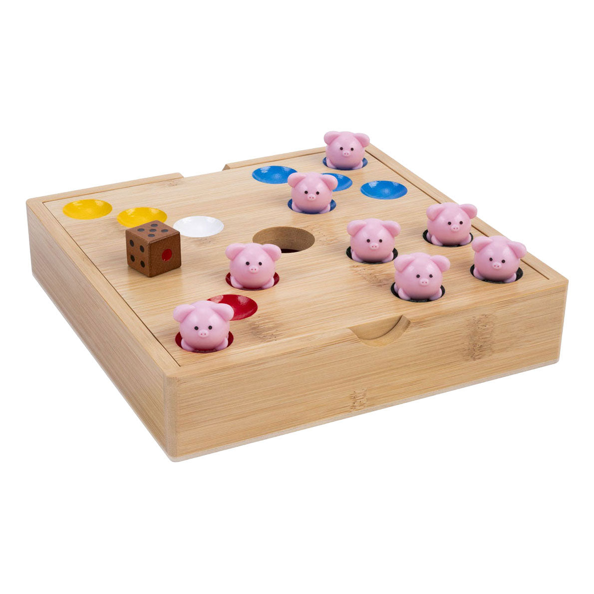 Jeu de cochon en bambou avec cochons en silicone