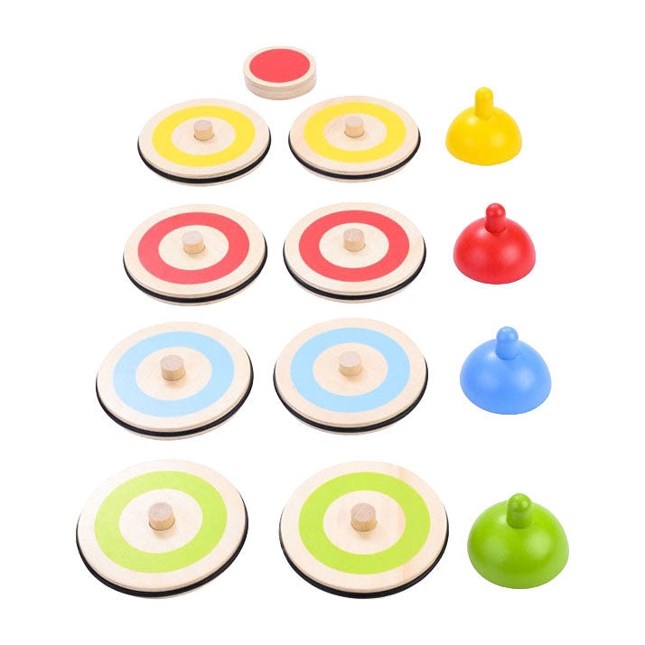 Jeu de curling en salle en bois - 2 à 4 joueurs