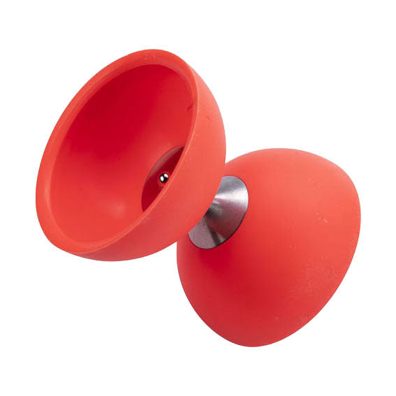 Diabolo Engelhart en caoutchouc avec bâtons en aluminium rouge