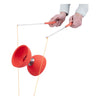 Diabolo Engelhart en caoutchouc avec bâtons en aluminium rouge