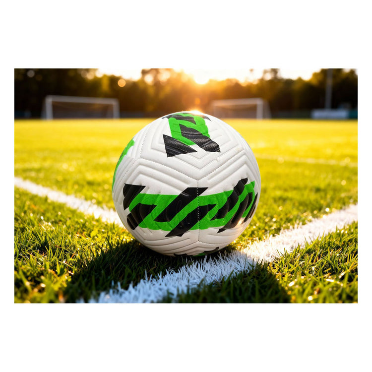 Ballon de football Engelhart blanc vert noir taille 5 – 400 grammes – ballon pour l'extérieur, l'entraînement et les loisirs