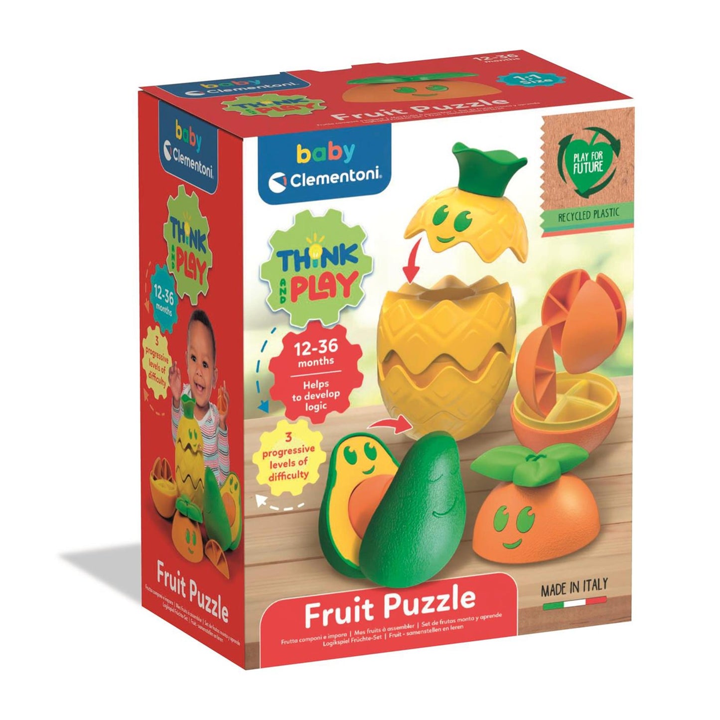 Clementoni Baby Stack of Fruit, 12dlg.
