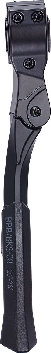 Bbb cycling béquille 20 - 26 pouces - système de serrage universel - longueur réglable - béquille latérale : vélo électrique, vélo de ville, VTT - support de serrage unikick - bks-08