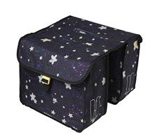 Basil Stardust Double Bag - sacoche double pour enfants, déperlante, bandes réfléchissantes, 20L, nightshade