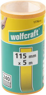 Rouleau de papier de verre Wolfcraft | pour bois métal | 5 mx 115 mm | grain 240 | 1 pièce - 1776000 - afbeelding 2