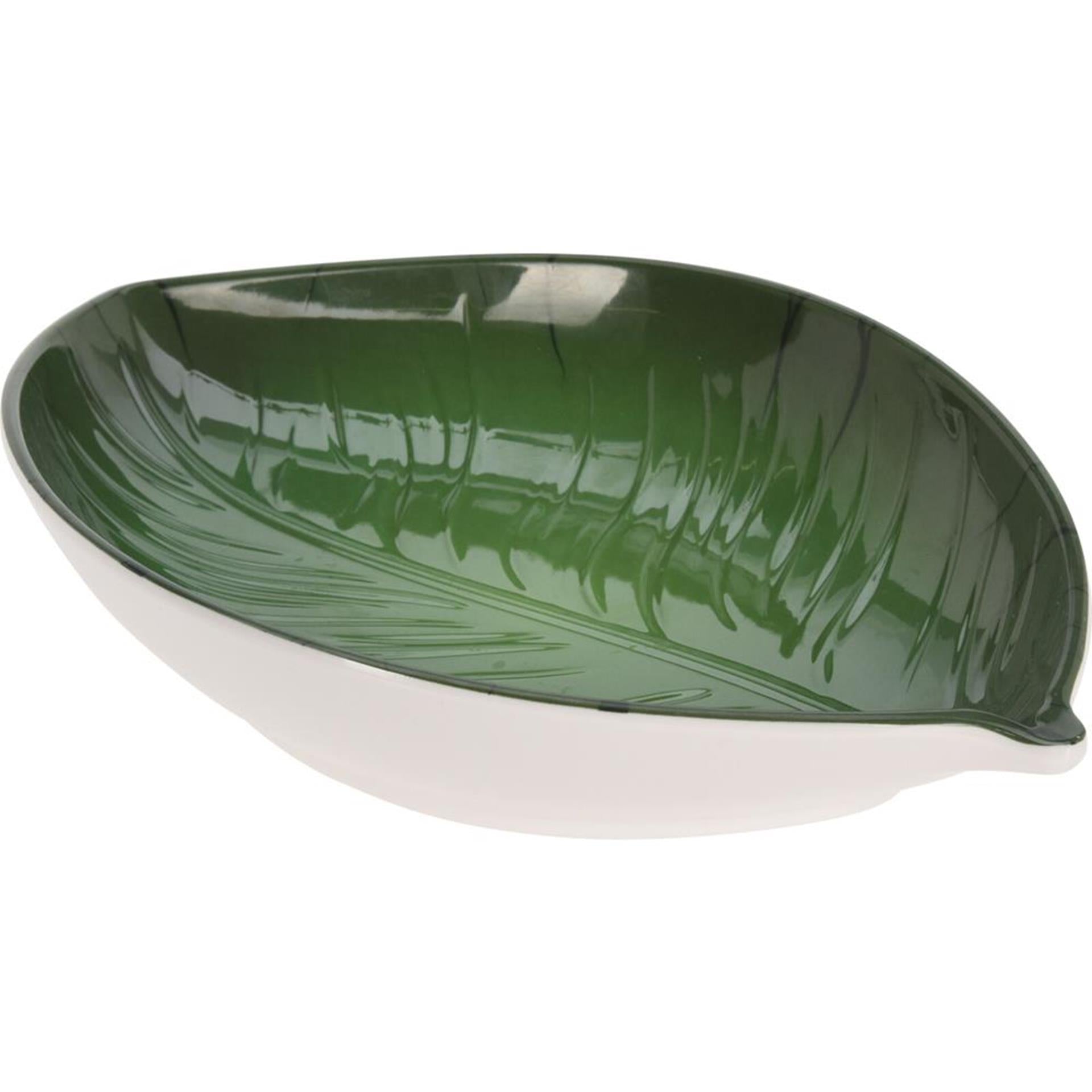 Excellente assiette ménagère en mélamine forme feuille 23x15cm