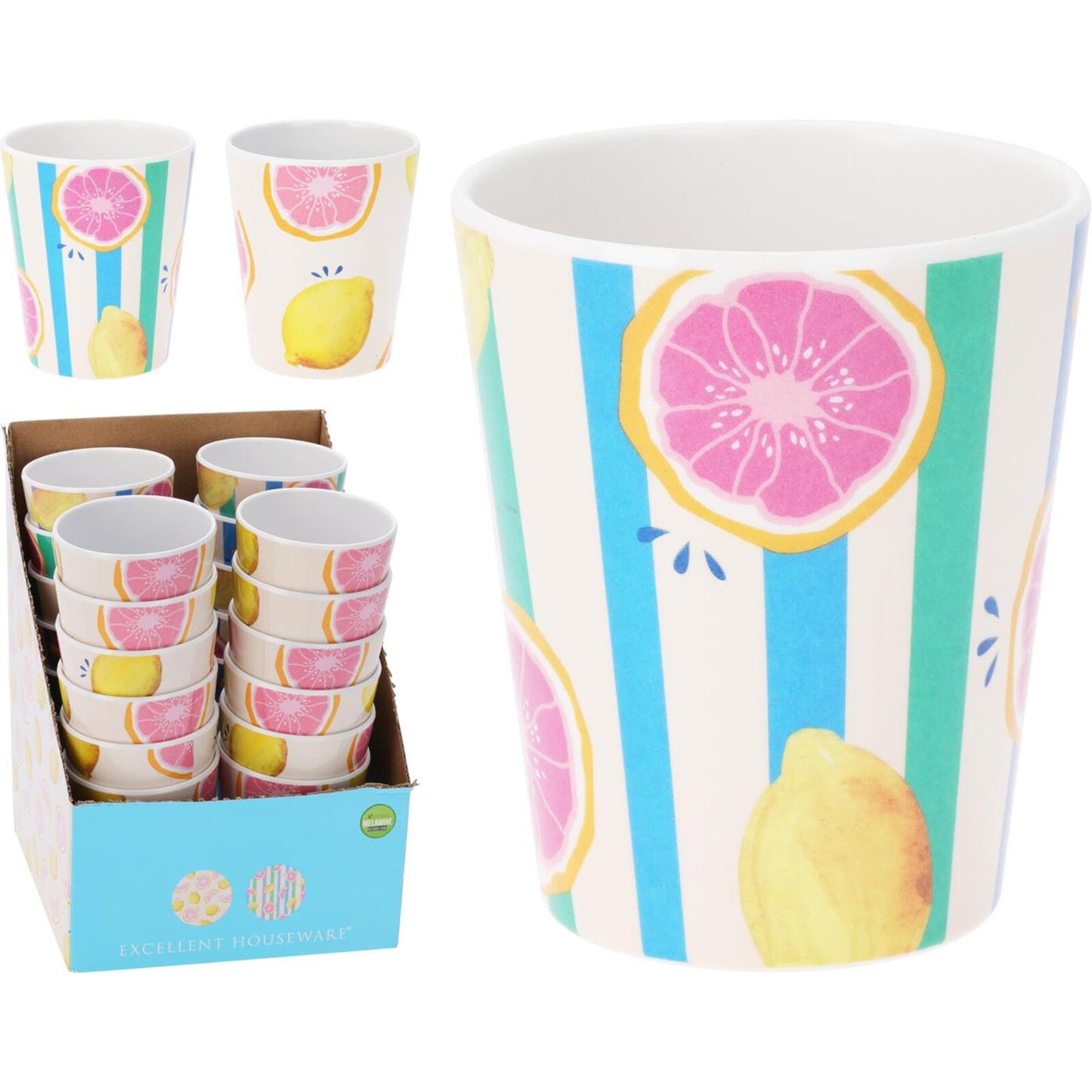 Excellente tasse d'articles ménagers mélamine ø8xh10cm fruit