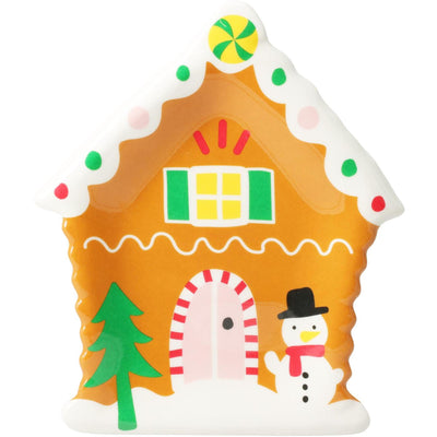 Home styling Assiette de Noël mélamine 19,8x16 maison en pain d'épices