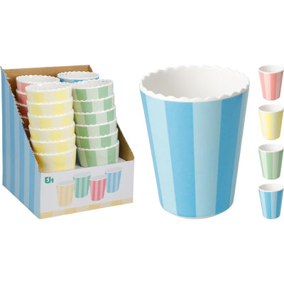 Excellente tasse d'articles ménagers mélamine ø8xh10cm rayure
