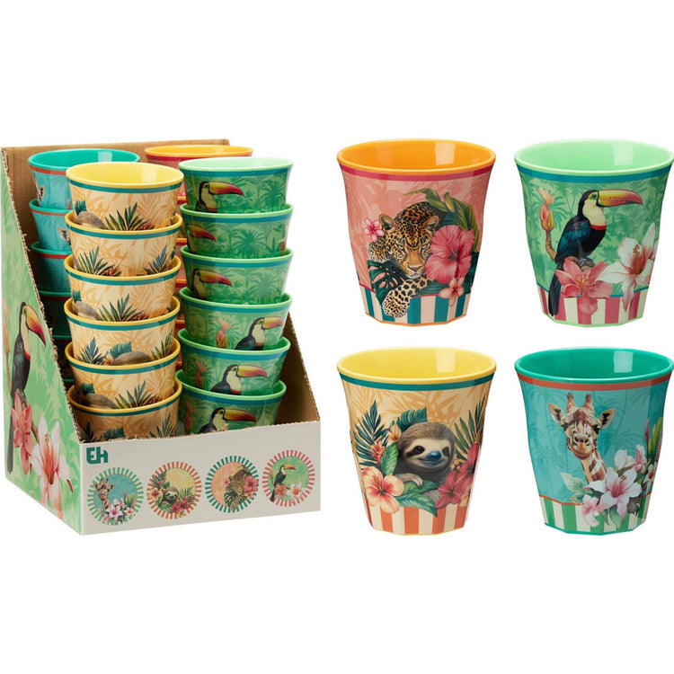 Excellente tasse d'articles ménagers mélamine ø8,8xh9cm tropical