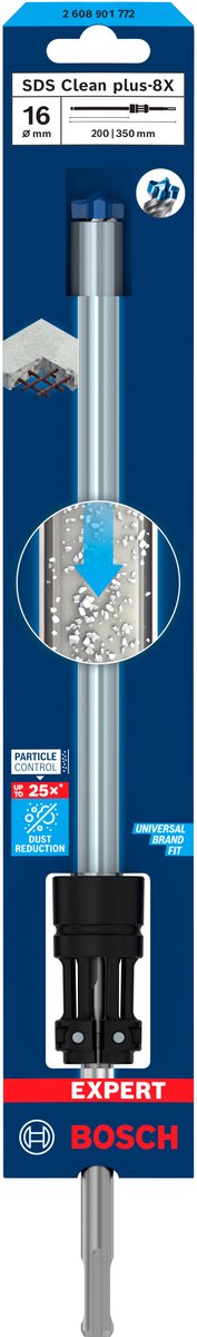 Bosch expert sds clean plus-8x marteau perforateur 16x200x350
