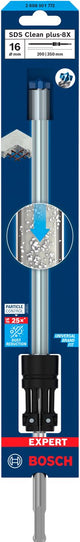 Bosch expert sds clean plus-8x marteau perforateur 16x200x350