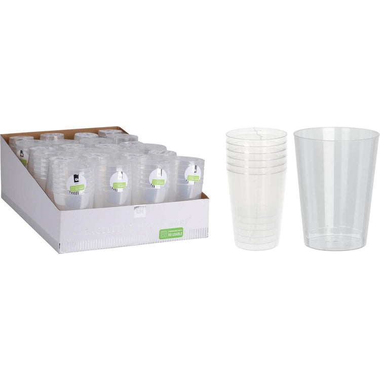 Excellent articles ménagers verre à boire en plastique 280 ml lot de 6