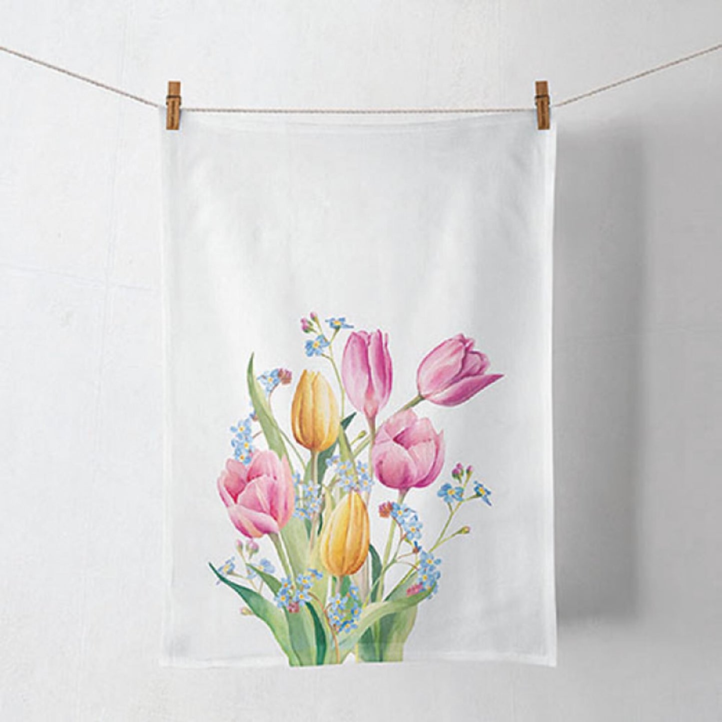Torchon Ambiente bouquet de tulipes