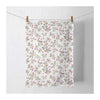 Torchon Ambiente fleur de printemps blanc