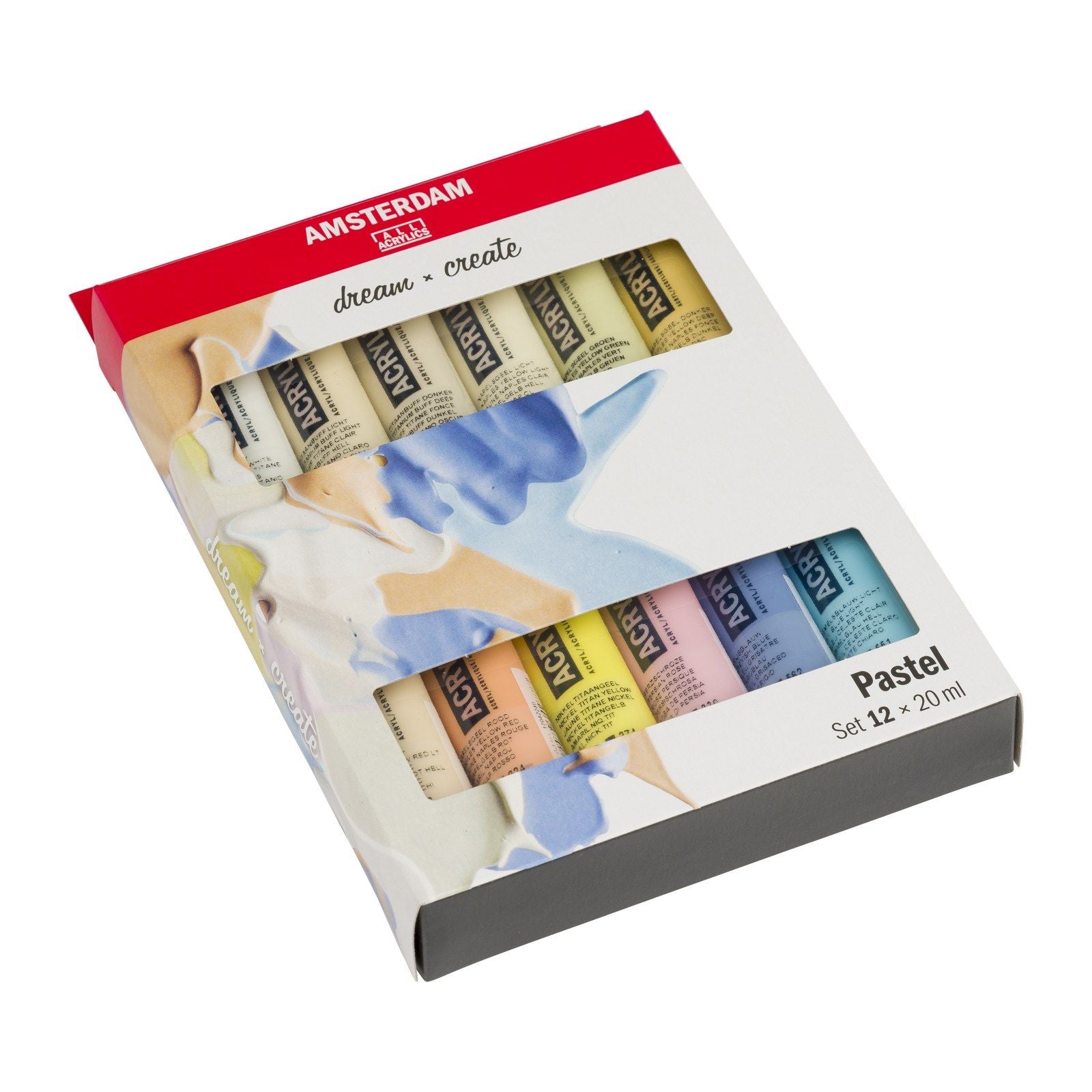 Bruynzeel Amsterdam série standard peinture acrylique pastel set 20ml, 12 pcs.