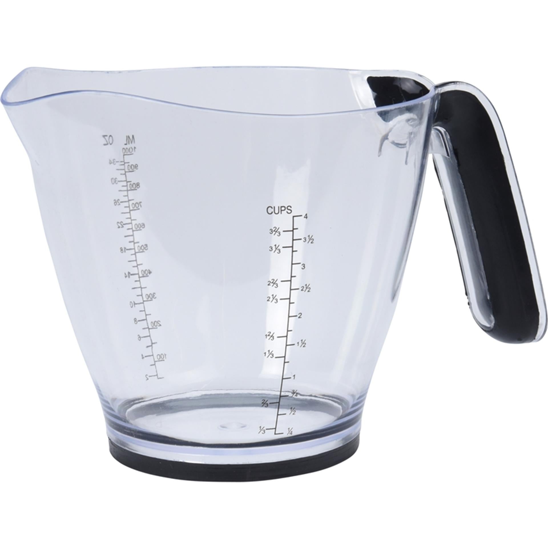Excellente tasse à mesurer en plastique 1l avec antidérapant, articles ménagers