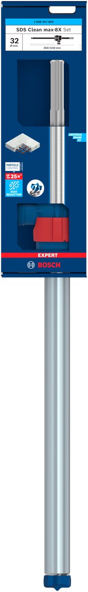 Bosch expert sds clean max-8x jeu de forets à percussion 32 x 400 x 650