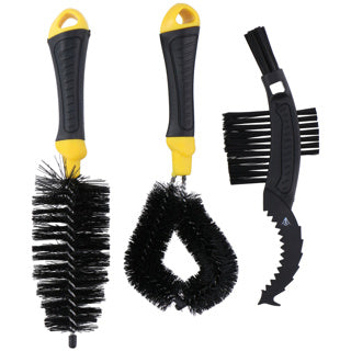 Dunlop Bicycle Brush Set Yellow Black 3 pièces
