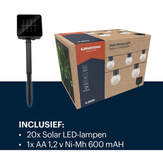 Guirlande lumineuse de jardin à énergie solaire 4,9 m | 2 pièces
