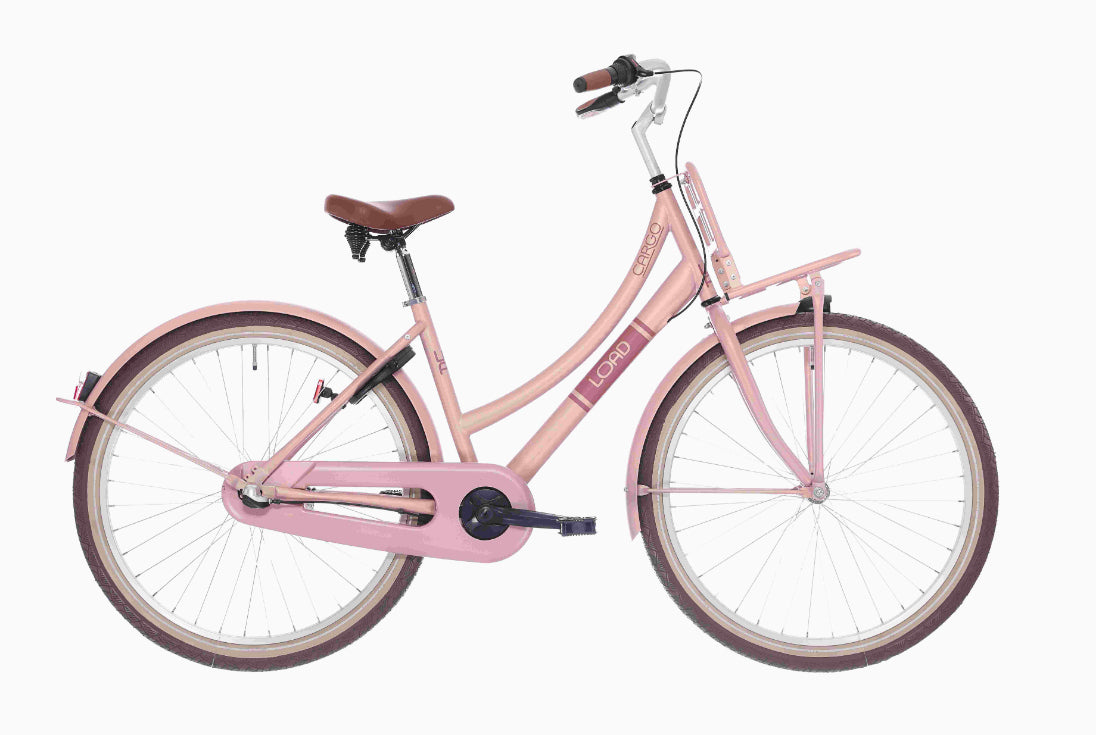 Charge de vélo pour enfants Bikefun 26 pouces avec moyeu de frein Nexus à 3 vitesses - rose acajou