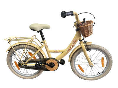 Vélo pour enfants Bikefun girly 18 pouces - avec panier et moyeu de frein - or