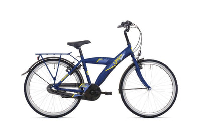 Vélo pour enfants Bikefun Urban City 26 pouces avec moyeu de frein Nexus à 3 vitesses - bleu cobalt mat