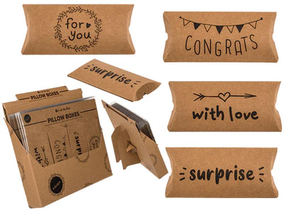 Out of the blue coffret cadeau papier kraft avec texte 14x6cm