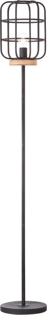 Brilliant Gwen - lampadaire - 1xe27 - max 60w - bois noir