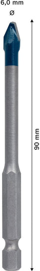 Foret céramique dure Bosch expert hex-9 6 x 90 mm - 2608900590