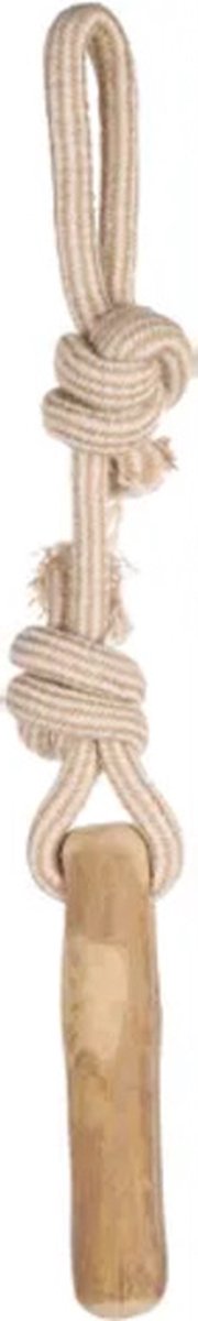 Flamingo java - jouet pour chien - racine à mâcher - bois et corde à tirer - marron - taille l