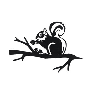 Squirrel Black Metal 33x0.05x22 cm 33x0.05x22