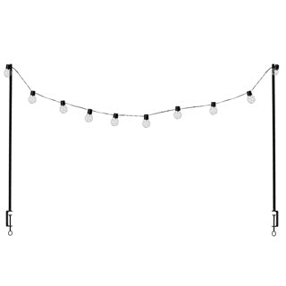 Pince de table de conception Esschert Black avec des lumières solaires