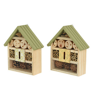 Maison à insectes en bois d'épicéa 2 assortis | 3 pièces