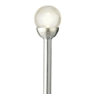 Solarlamp Garden Stack Ball en verre en acier inoxydable transparent