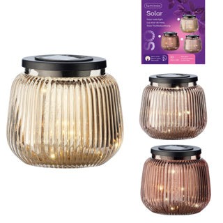 No brand lampe de table solaire led ip44 13 cm 3 assortis | 3 pièces