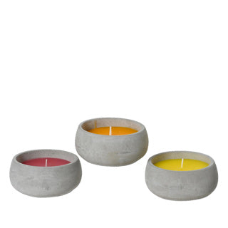 Bougie cire citronnelle 3 assortis extérieur | 4 pièces