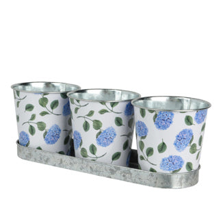Pot de fleurs zinc extérieur 10 cm 3 pièces | 2 pièces