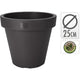 Flowerpot Ek autour de 25 cm anthracite
