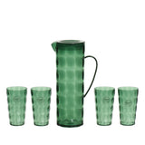 Passe avec 4 verres à boire d'un ensemble vert en plastique de 5 - afbeelding 2