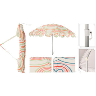 Plage parasol 160 cm 2 assorti