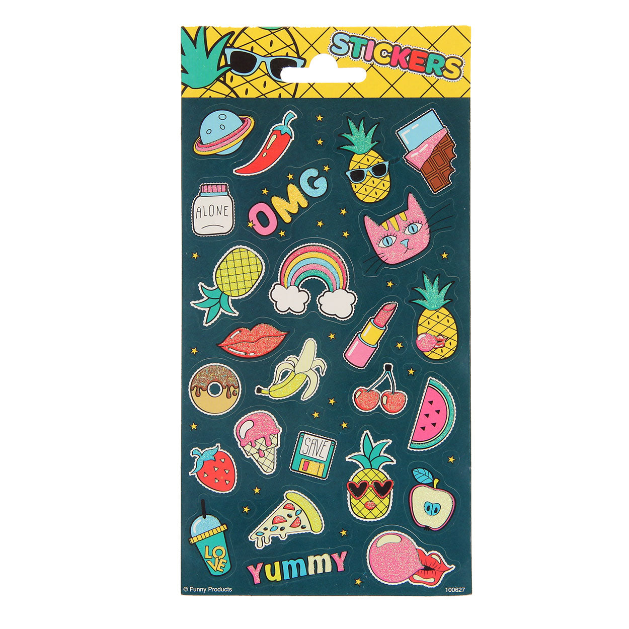 Totum stickervel twinkle ananas
