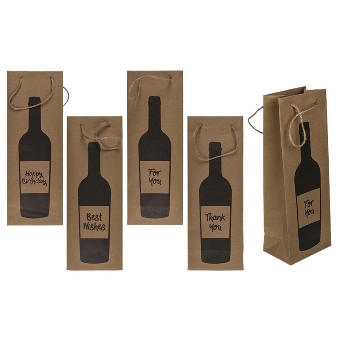 Sac pour bouteille de vin Ootb en papier 12,5x9x35cm