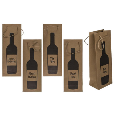 Sac pour bouteille de vin Ootb en papier 12,5x9x35cm