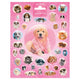 Feuille d’autocollants totum chiots et chatons mignons