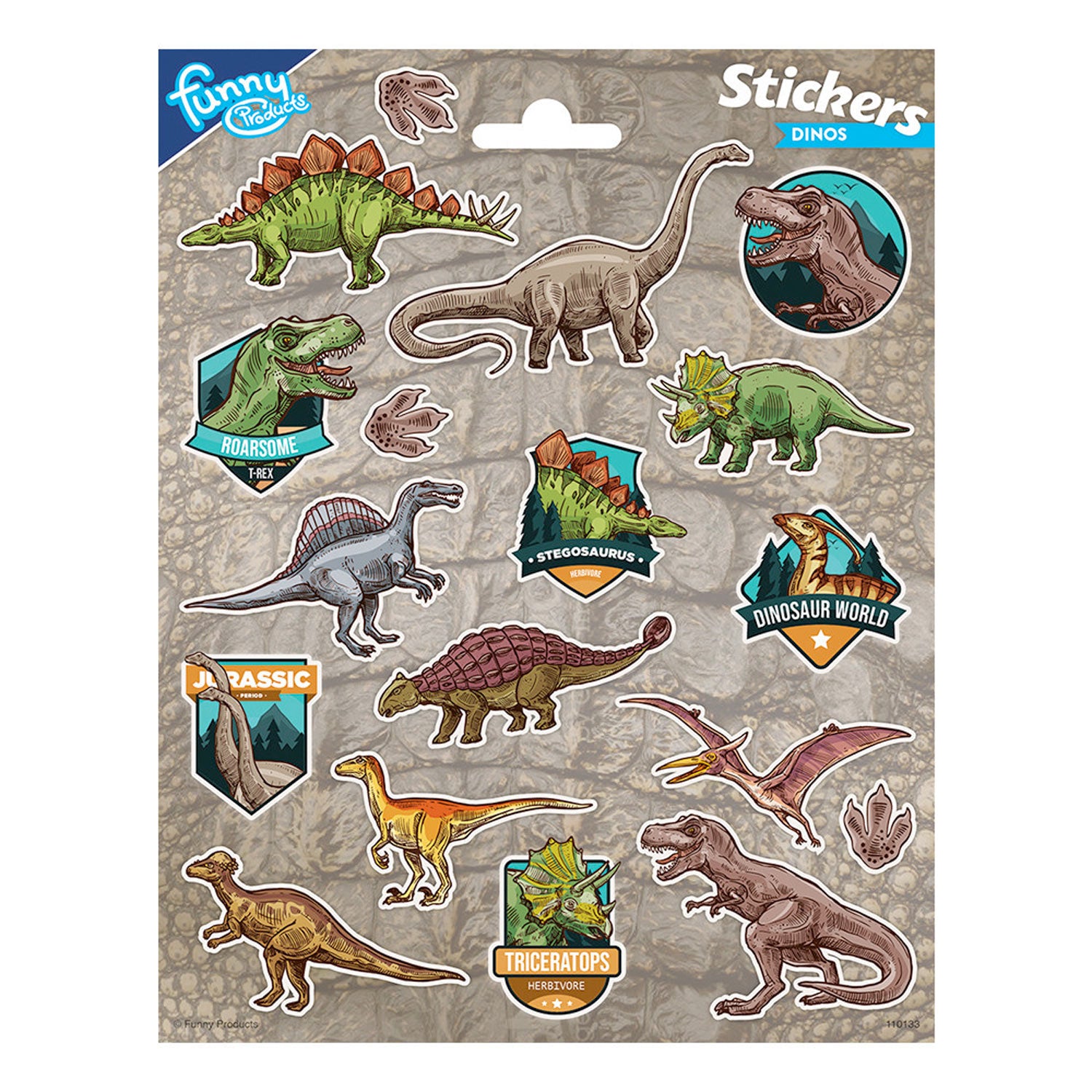 TOTUM Stickervel Dinosaurus, 18e.